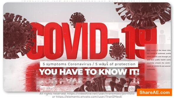 Videohive Coronavirus Info_Main Symptoms and Ways of Protection