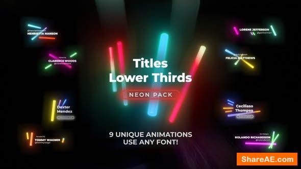 Videohive Neon Light Titles 5