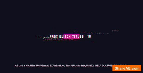 Videohive Fast Glitch Titles