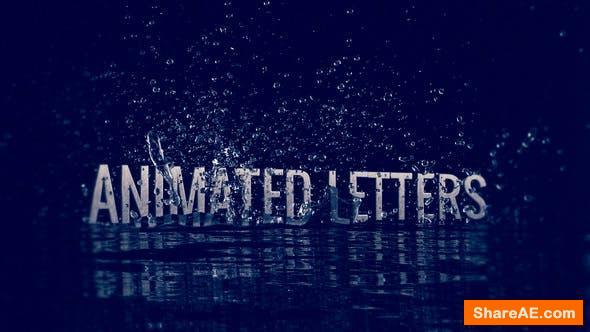 Videohive Animated Letters - Water Splash Package