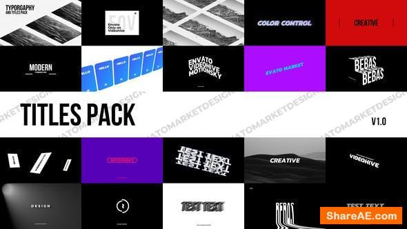 Videohive Modern Titles Pack