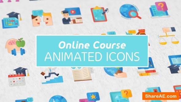 Videohive Online Course Modern Flat Animated Icons
