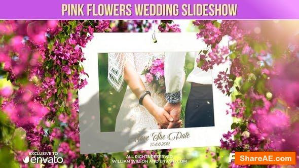 Videohive Pink Flowers Wedding Slideshow