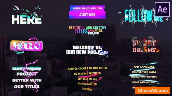 Videohive Creative Gradient Titles | After Effects