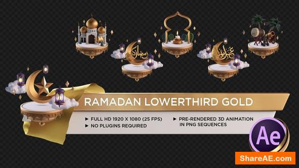 Videohive Ramadan Lower Third Gold