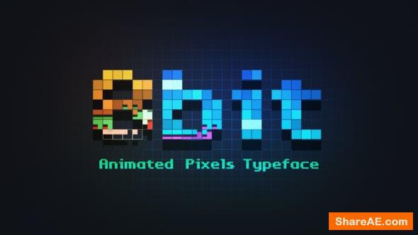 Videohive 8bit - Animated Pixels Typeface