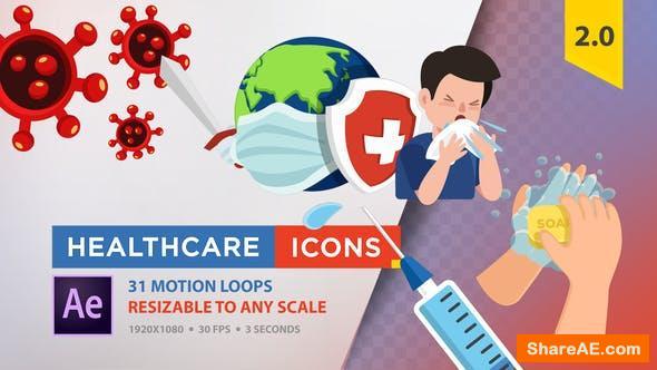 Videohive Healthcare Icons (Coronavirus)