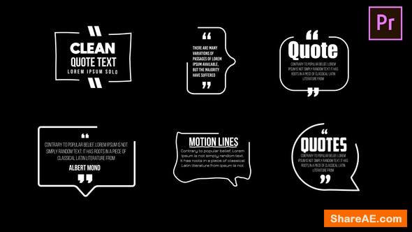 Videohive Clean Quotes - Premiere Pro