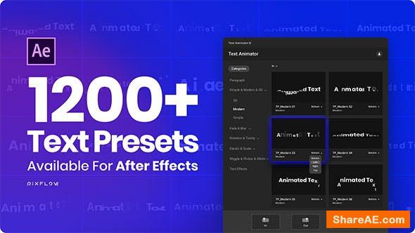 text animation presets after effects free download