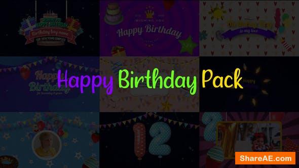 Videohive Happy Birthday Pack » free after effects templates | after