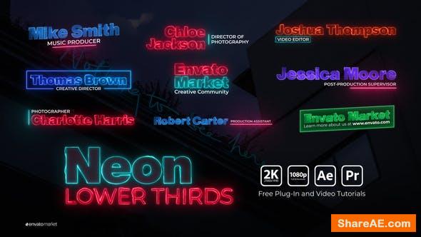 Videohive Neon Lower Thirds 31666572