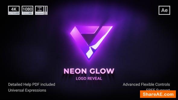 Videohive Neon Glow Logo Reveal 34059349