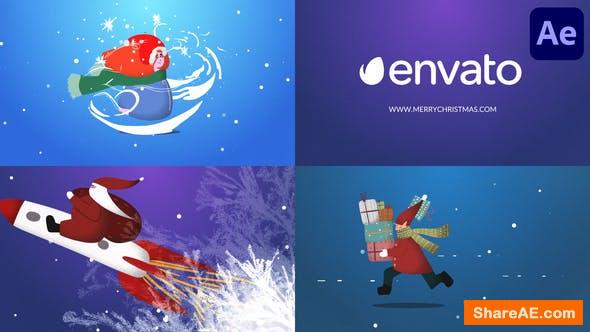Videohive Cartoon Christmas Logo Pack for After Effects