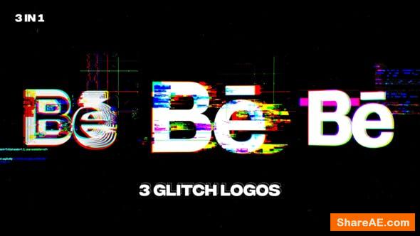 Videohive Glitch Logos | 3 in 1