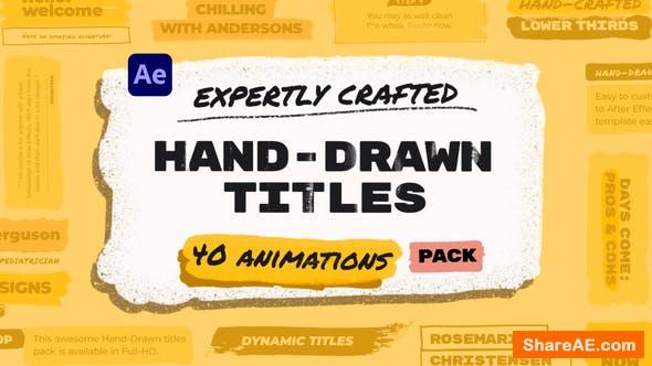 Videohive Hand Drawn Brush Titles Pack