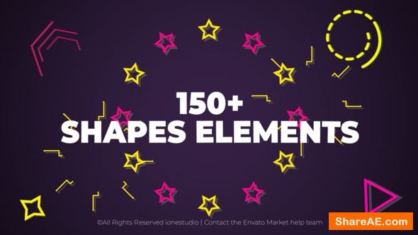 Videohive 150+ Shape Elements » free after effects templates