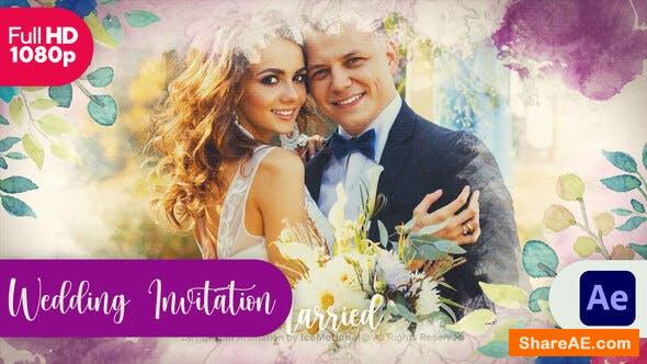 free download after effect template videohive wedding invitation