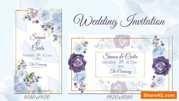 free download after effect template videohive wedding invitation