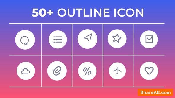 Videohive After Effects Outline Icon Element Pack
