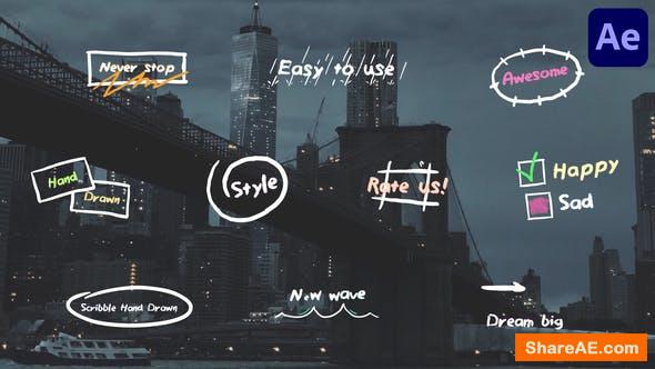 Videohive Scribble Hand Drawn Titles for After Effects