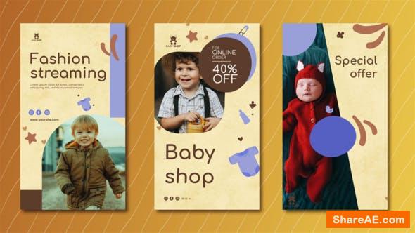 Videohive Baby Shop Sale Instagram, TikTok Reels » free after effects  templates, after effects intro template
