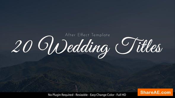 videohive elegant wedding titles pack after effects project free download