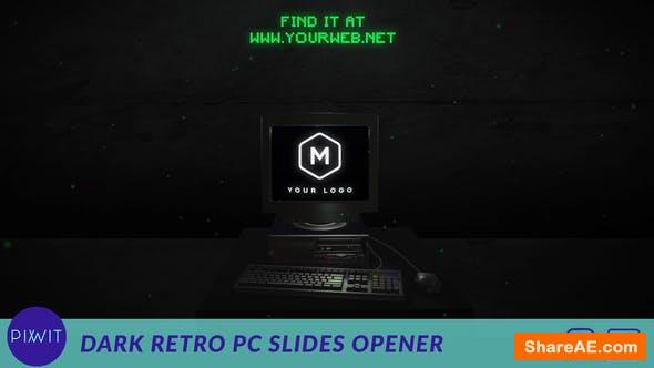 Videohive Dark Retro PC Slides Opener