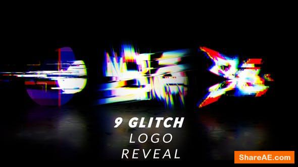 Videohive 9 Glitch Logo Pack | bundle